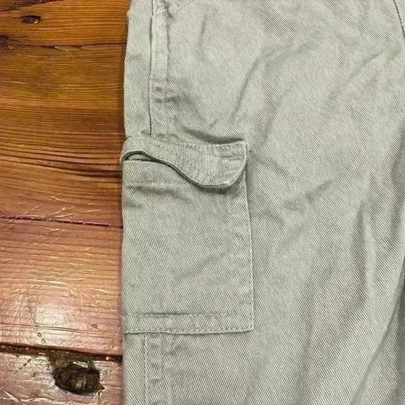 Vintage baby khaki overalls with football patches 7 to 9 months 100% cotton - Picture 5 of 8